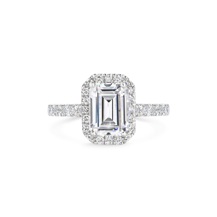 elegant wedding proposal ring, halo engagement