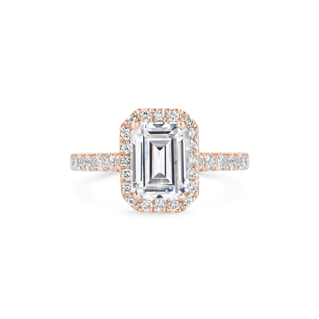vintage inspired emerald diamond ring