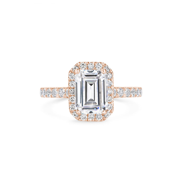vintage inspired emerald diamond ring