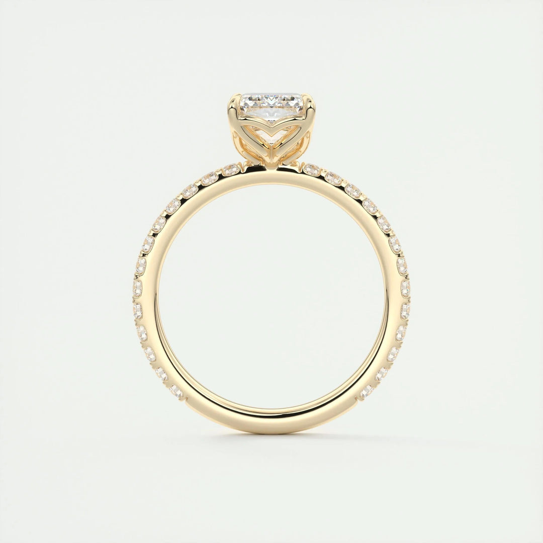 luxury emerald pave ring,
