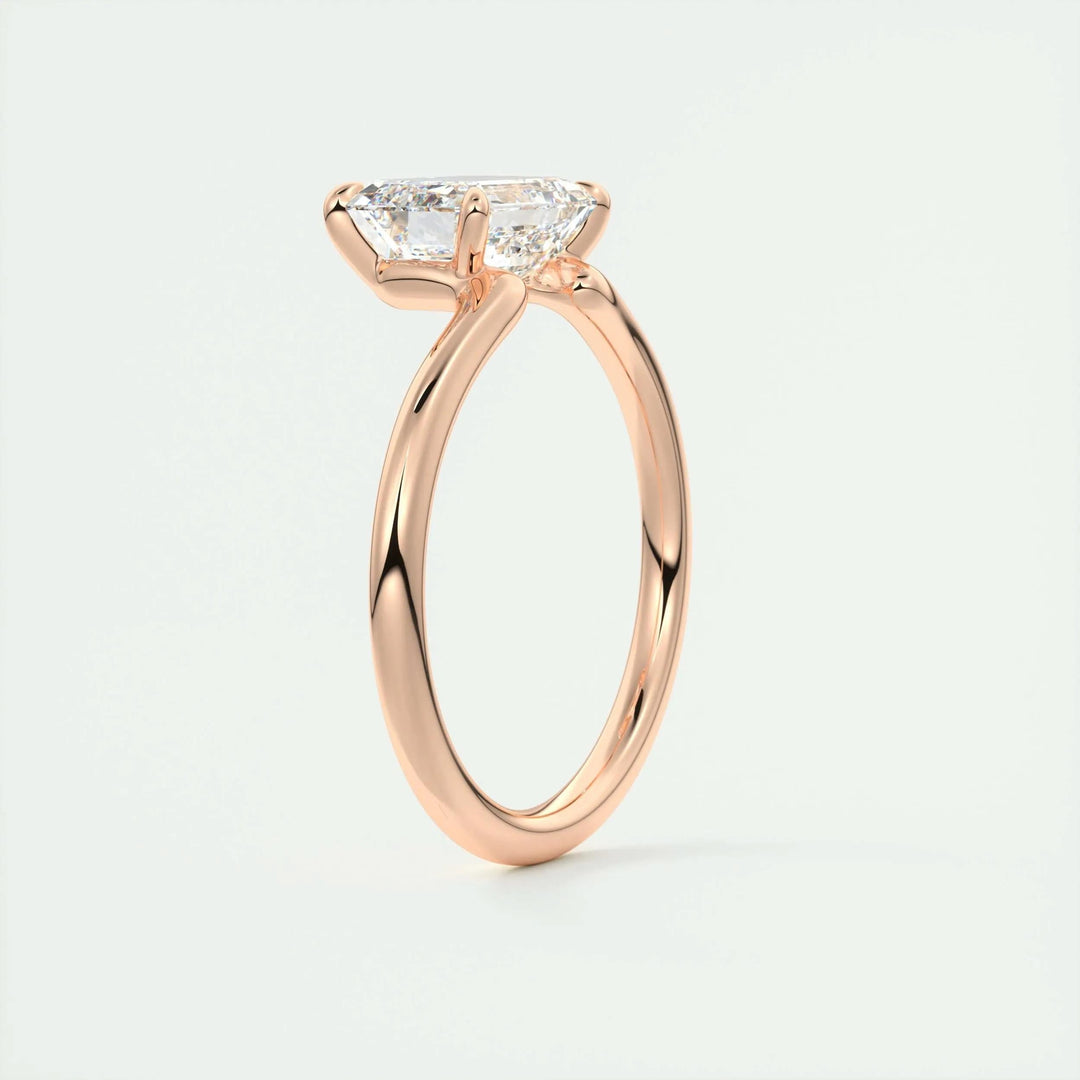 2ct Emerald Cut F - VS1 Lab Grown Diamond Solitaire Engagement Ring - Doozy Diamonds