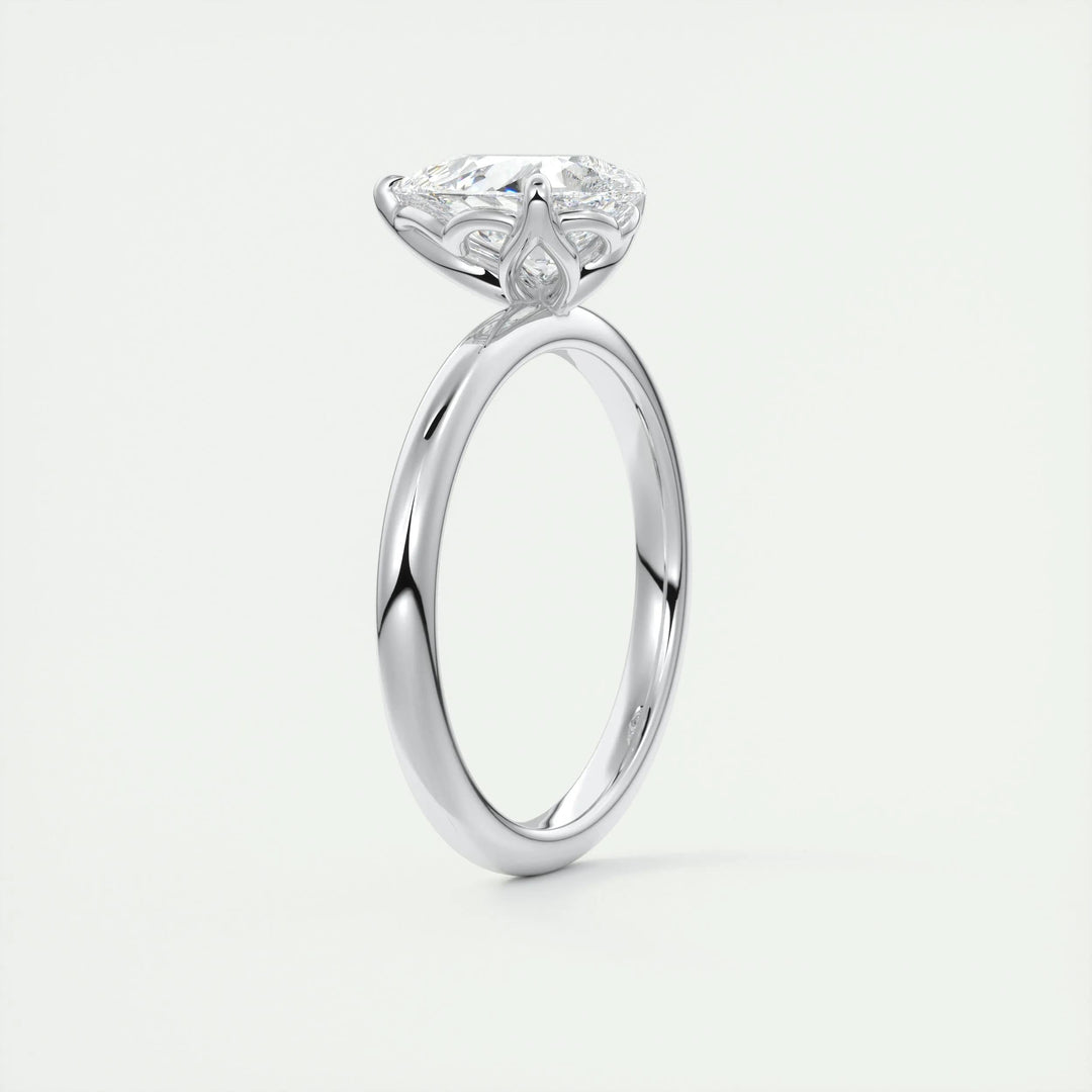 2ct Pear F - VS1 Diamond Solitaire Engagement Ring - Doozy Diamonds
