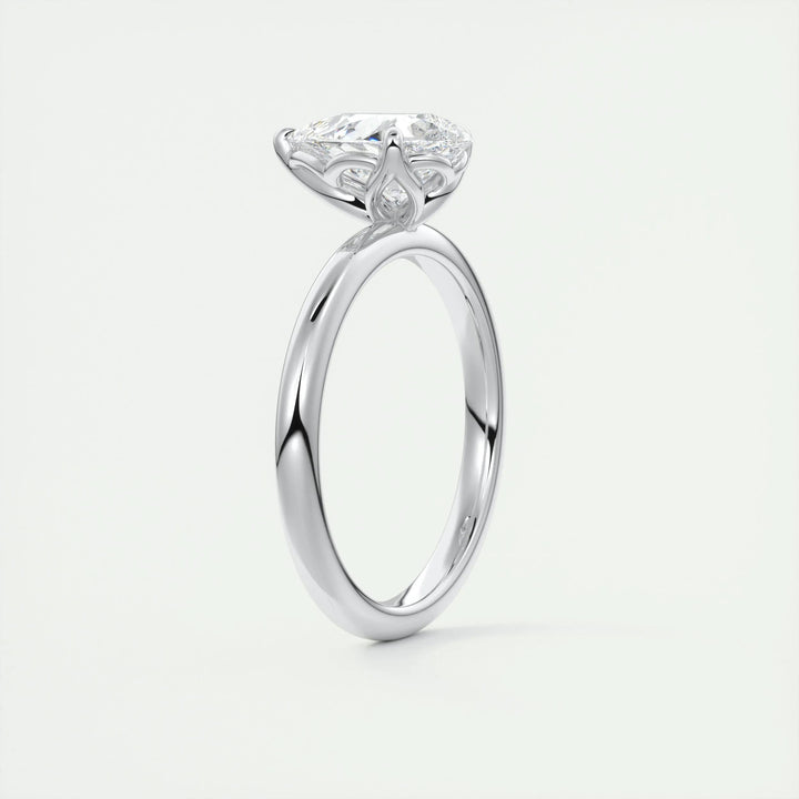 2ct Pear F - VS1 Diamond Solitaire Engagement Ring - Doozy Diamonds