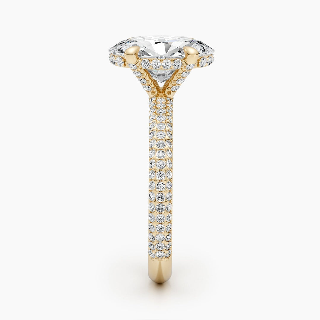 hidden halo diamond wedding ring