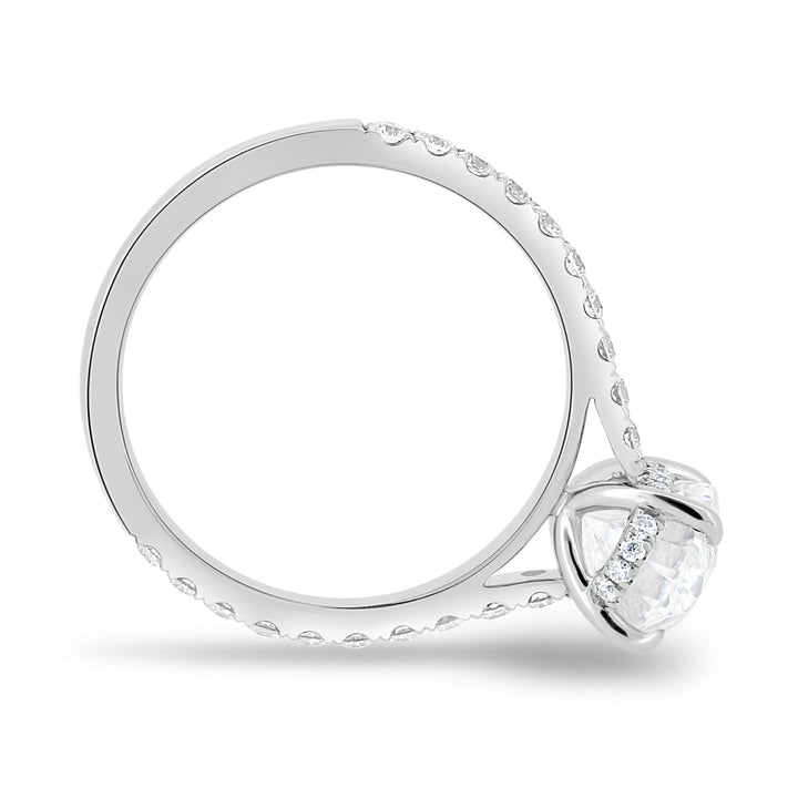 sparkling hidden halo diamond wedding ring,