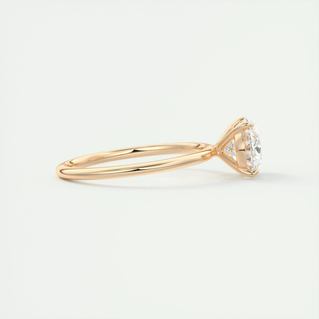 2ct East West Oval F - VS1 Lab Grown Diamond Solitaire Engagement Ring - Doozy Diamonds