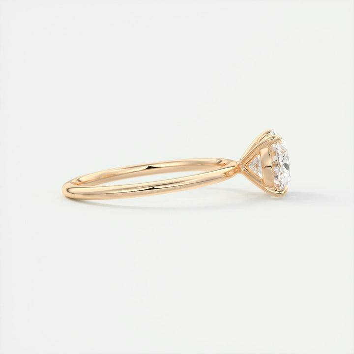 2ct East West Oval F - VS1 Lab Grown Diamond Solitaire Engagement Ring - Doozy Diamonds