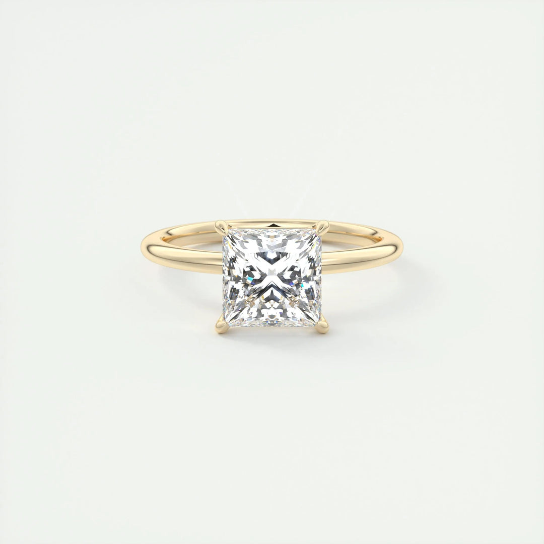 2ct Princess F - VS1 Lab Grown Diamond Solitaire Engagement Ring - Doozy Diamonds