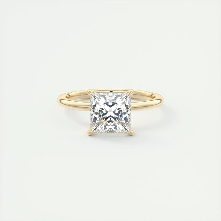 2ct Princess F - VS1 Lab Grown Diamond Solitaire Engagement Ring - Doozy Diamonds