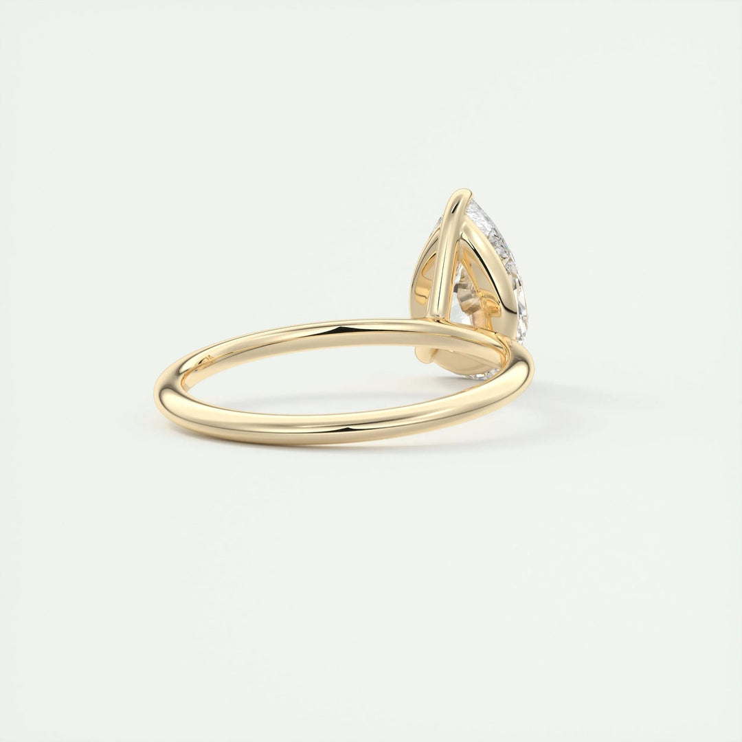2ct Pear F - VS1 Lab Grown Diamond Solitaire Engagement Ring - Doozy Diamonds