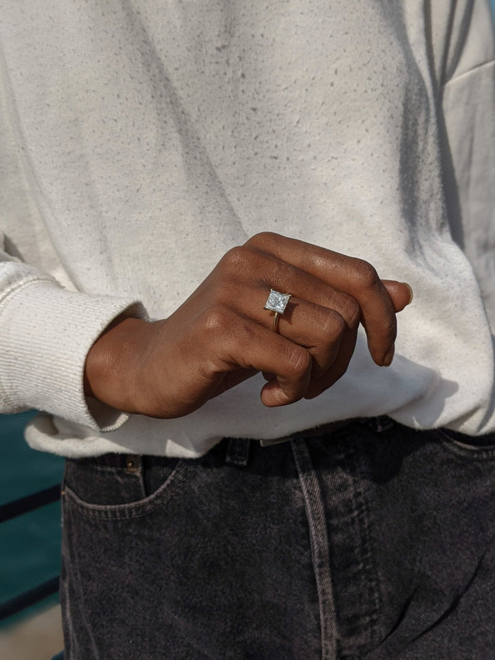 luxury engagement ring, modern engagement ring, contemporary engagement ring, bridal ring, proposal ring, handcrafted engagement ring, luxury bridal ring, wedding ring style, refined engagement ring,