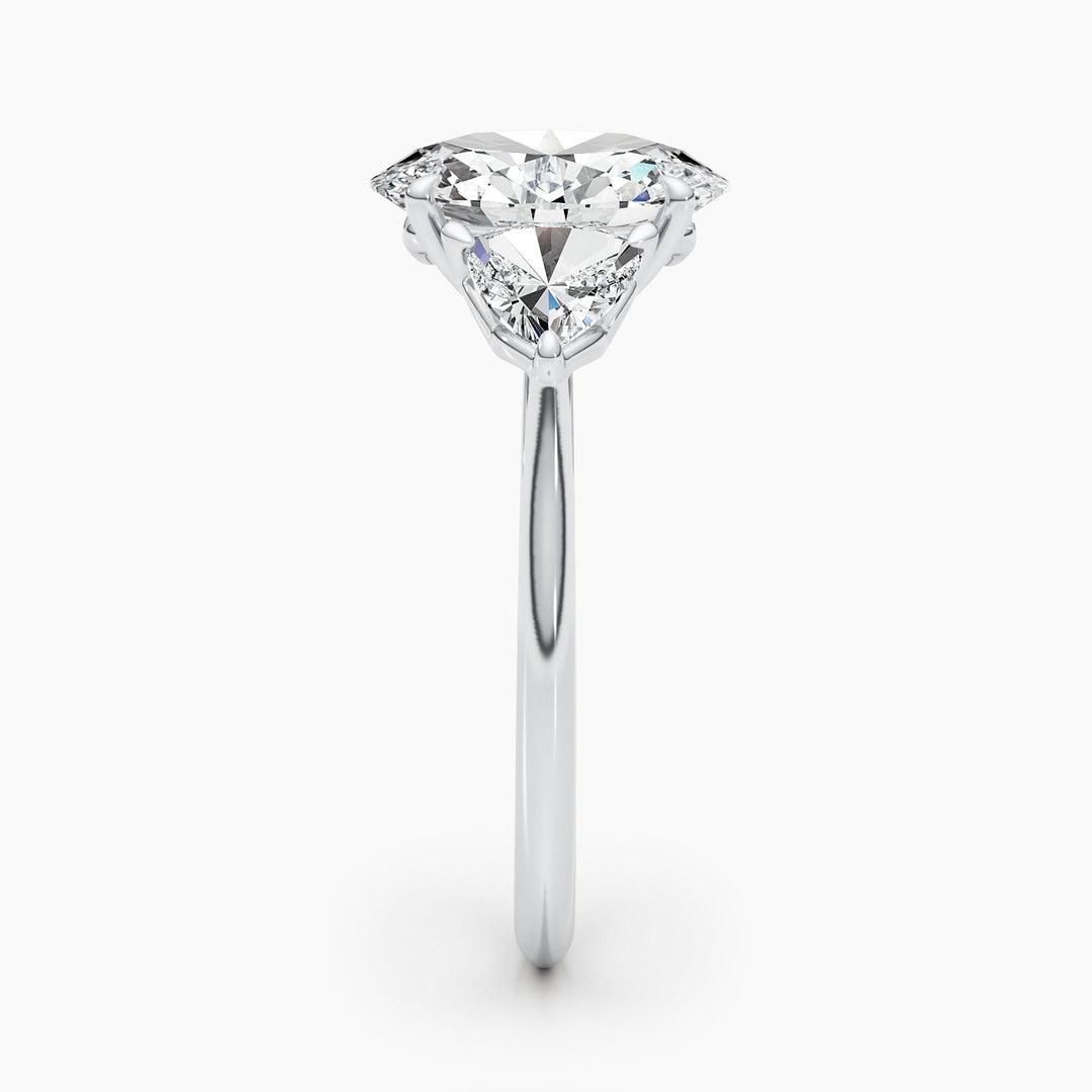 bridal accessory with oval diamond,