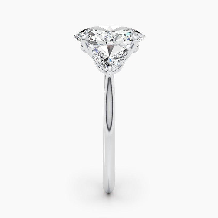 bridal accessory with oval diamond,