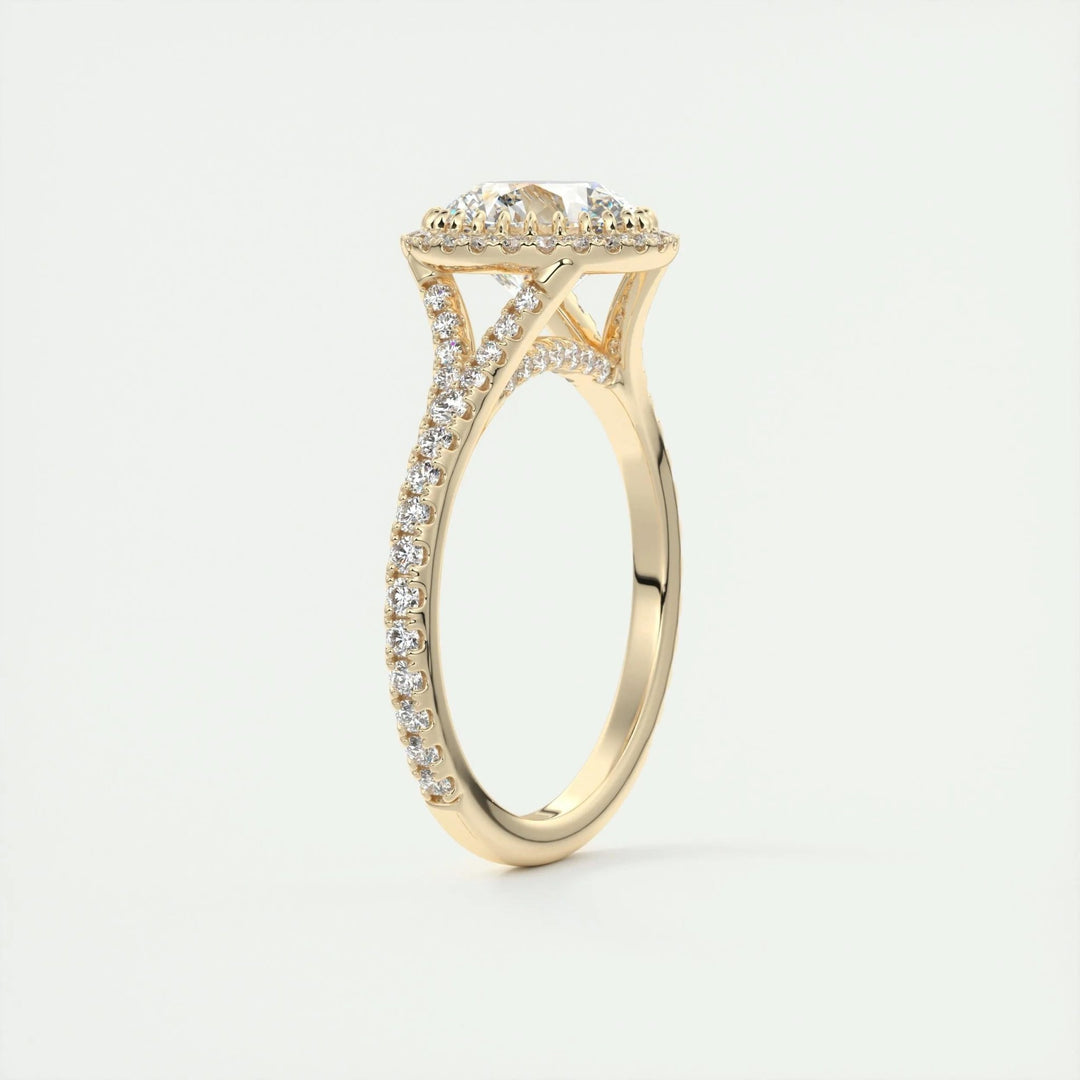 2ct Round Cut Halo F - VS1 Lab Grown Diamond Engagement Ring - Doozy Diamonds