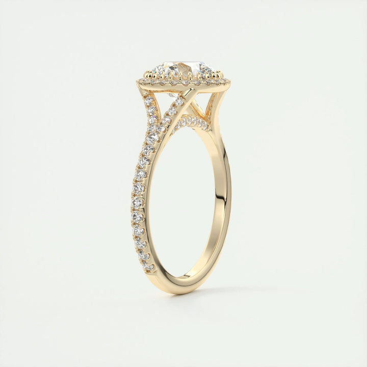 2ct Round Cut Halo F - VS1 Lab Grown Diamond Engagement Ring - Doozy Diamonds