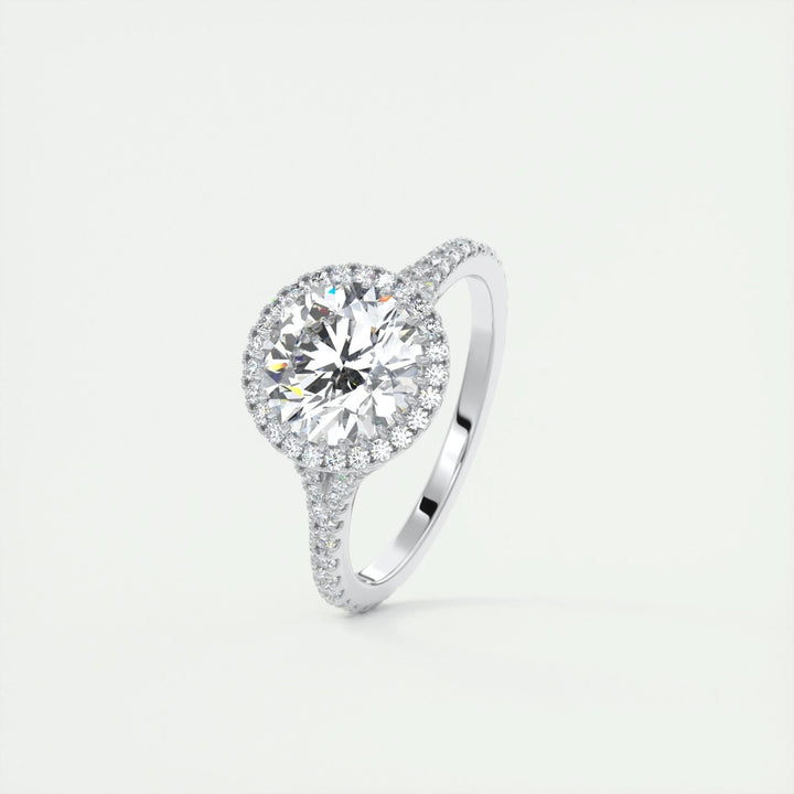2ct Round Cut Halo F - VS1 Lab Grown Diamond Engagement Ring - Doozy Diamonds