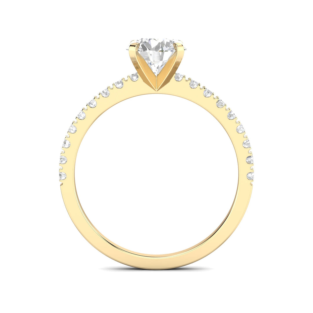 timeless round engagement ring
