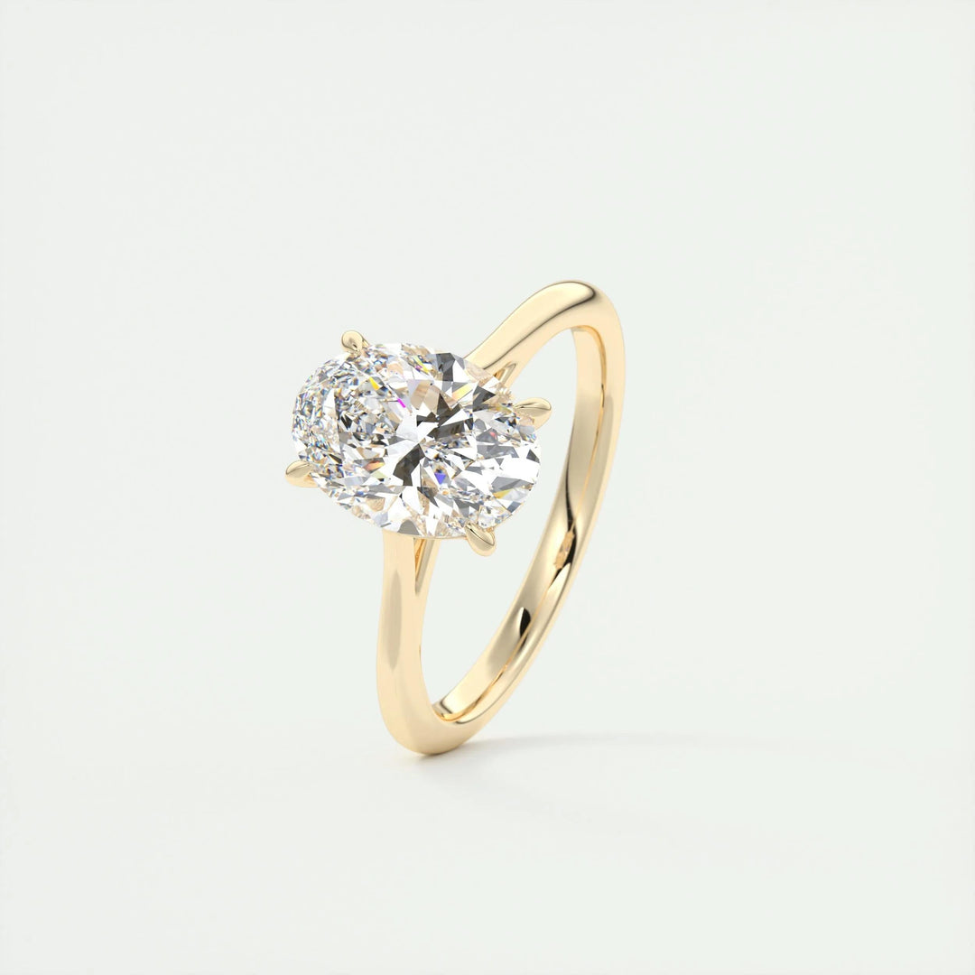 2ct Oval F - VS1 Lab Grown Diamond Solitaire Engagement Ring - Doozy Diamonds