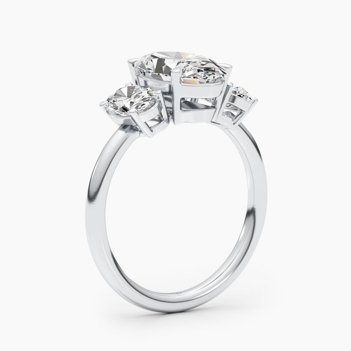 certified lab grown oval diamond ring