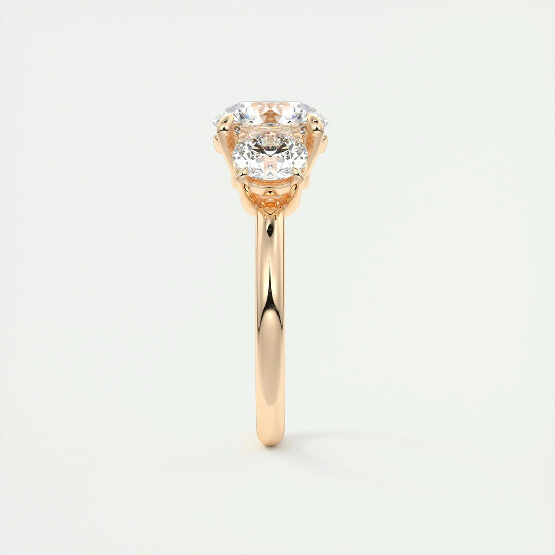 2ct Round Cut Three Stone F - VS1 Diamond Lab Grown Engagement Ring - Doozy Diamonds