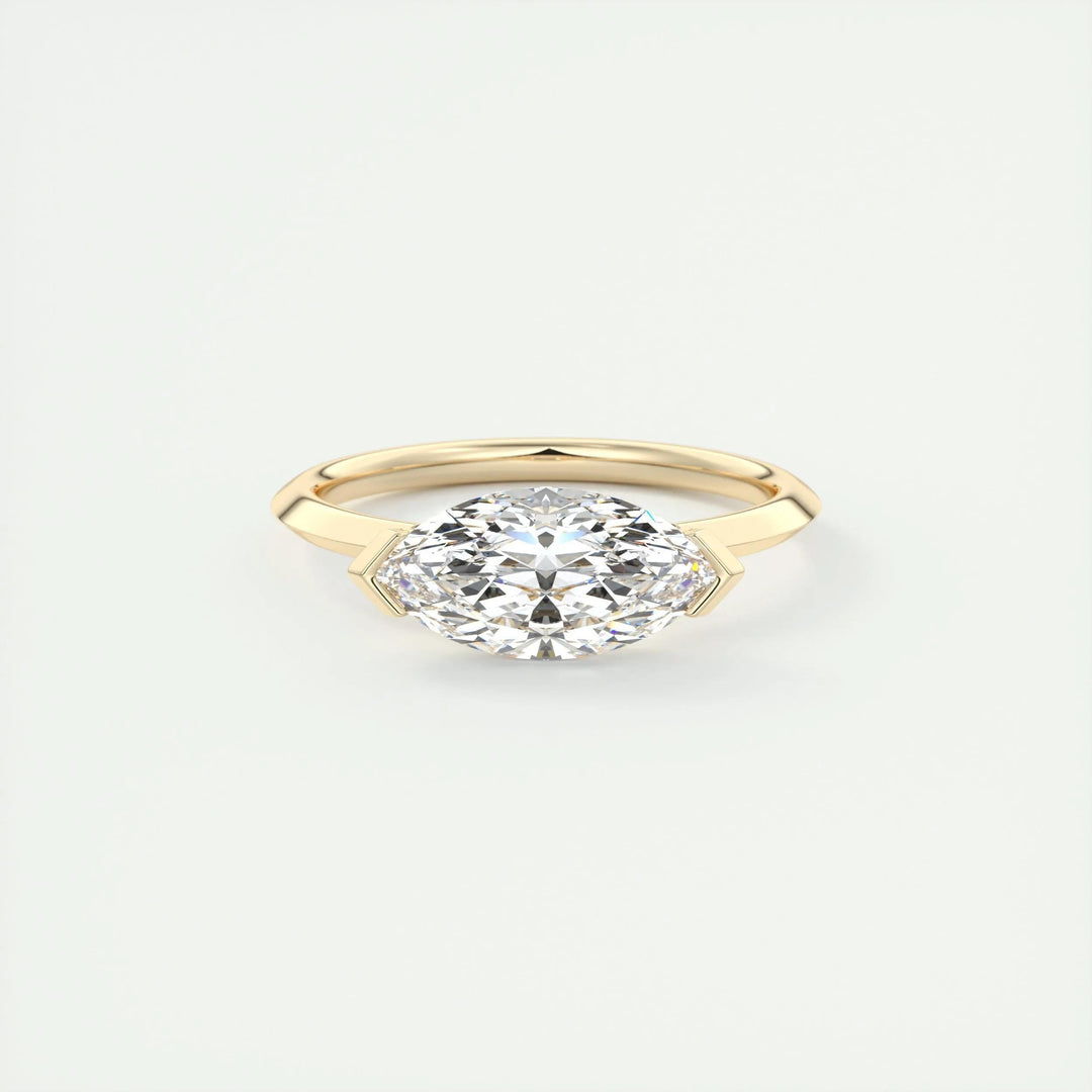 2ct Marquise F - VS1 Lab Grown Diamond Solitaire Engagement Ring - Doozy Diamonds