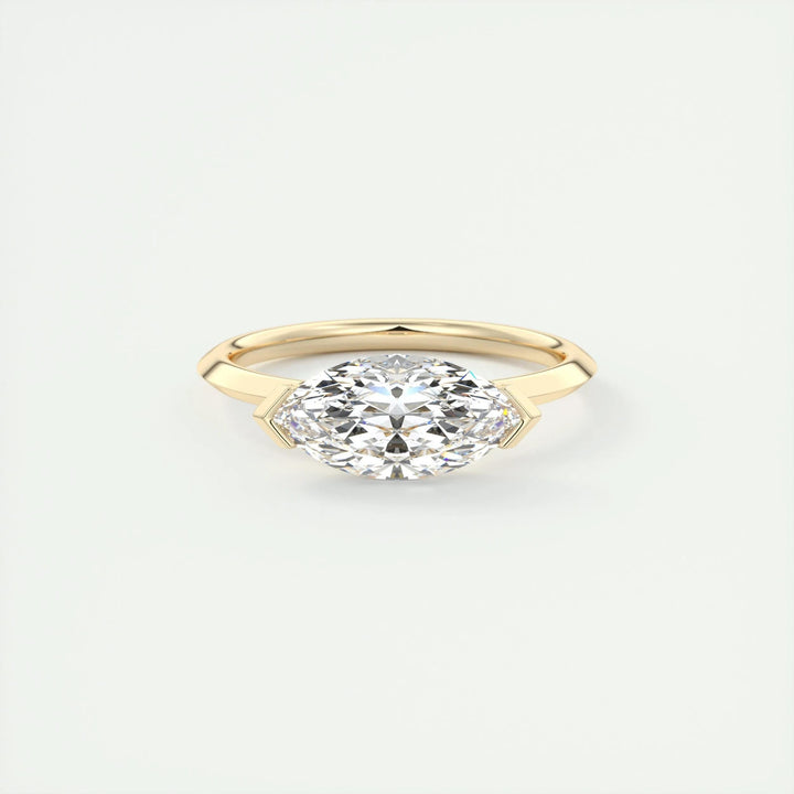 2ct Marquise F - VS1 Lab Grown Diamond Solitaire Engagement Ring - Doozy Diamonds