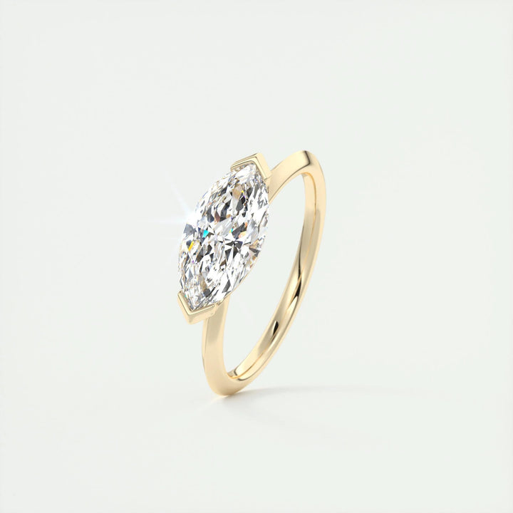 2ct Marquise F - VS1 Lab Grown Diamond Solitaire Engagement Ring - Doozy Diamonds