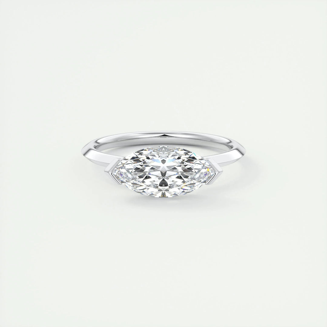 2ct Marquise F - VS1 Lab Grown Diamond Solitaire Engagement Ring - Doozy Diamonds
