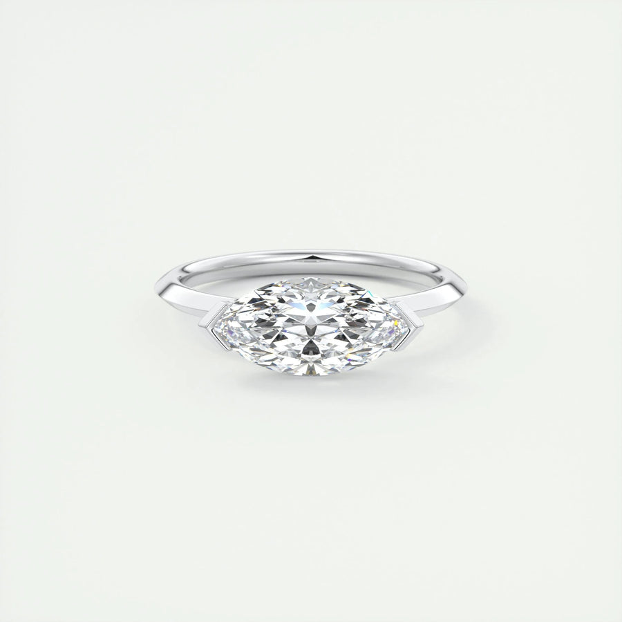 2ct Marquise F - VS1 Lab Grown Diamond Solitaire Engagement Ring - Doozy Diamonds