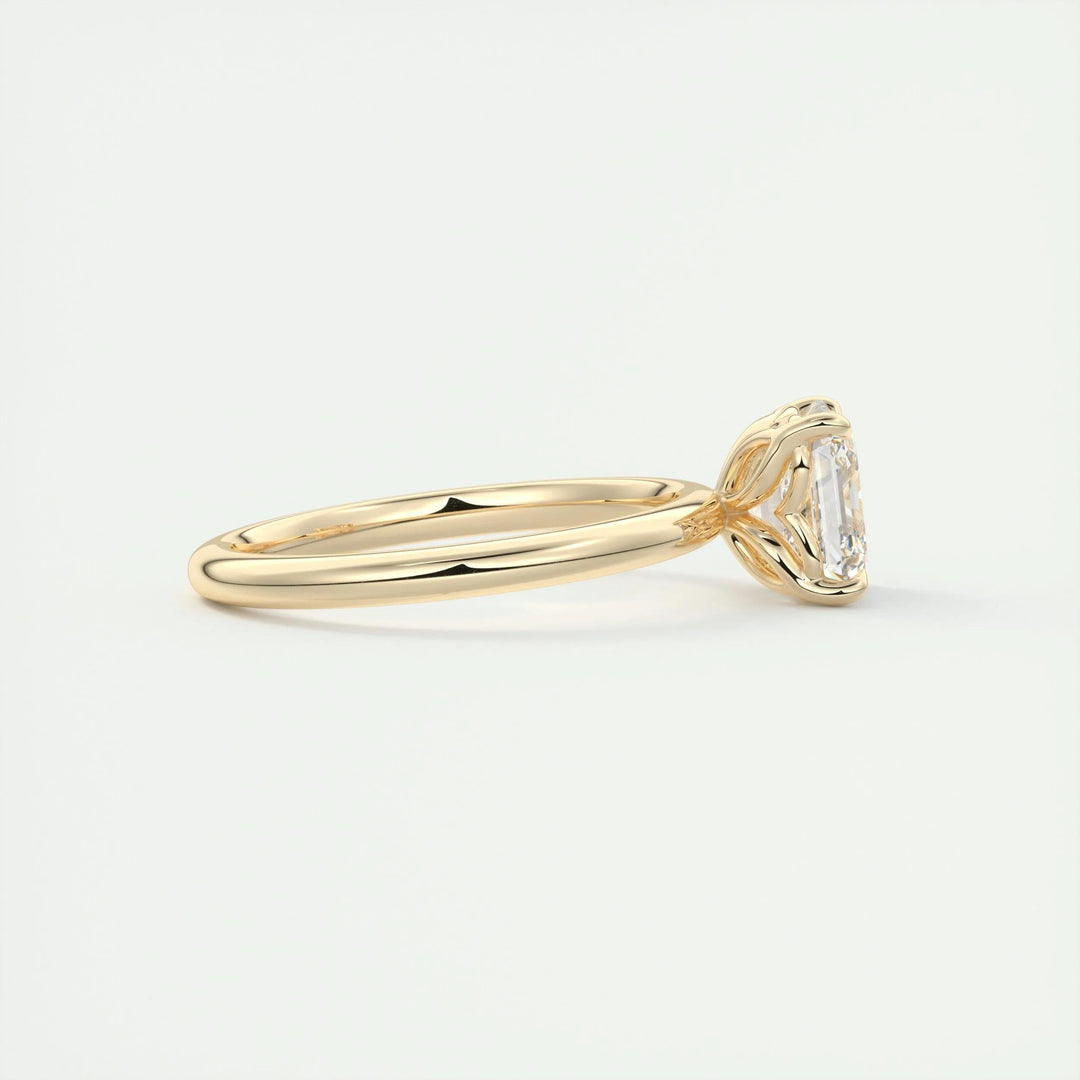 2ct Asscher F- VS1 Diamond Solitaire Lab Grown Engagement Ring