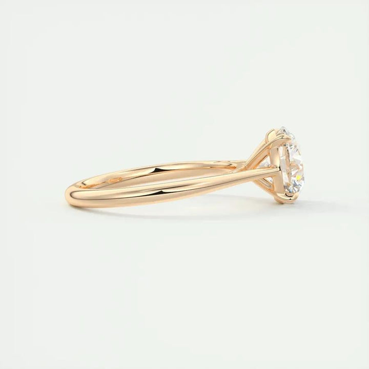 2ct Round F - VS1 Lab Grown Diamond Solitaire Engagement Ring - Doozy Diamonds
