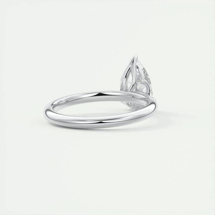 2ct Pear F - VS1 Diamond Solitaire Engagement Ring - Doozy Diamonds