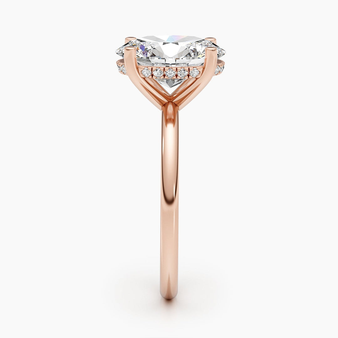 elongated oval diamond ring,