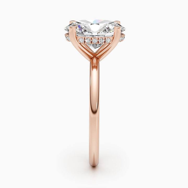elongated oval diamond ring,