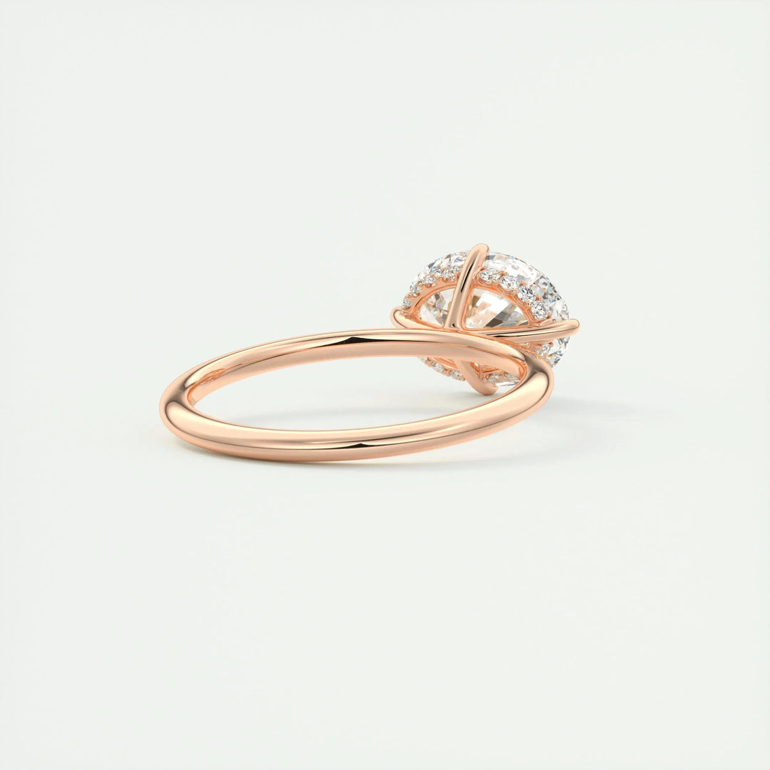2ct Oval Hidden Halo F - VS1 Lab Grown Diamond Engagement Ring - Doozy Diamonds