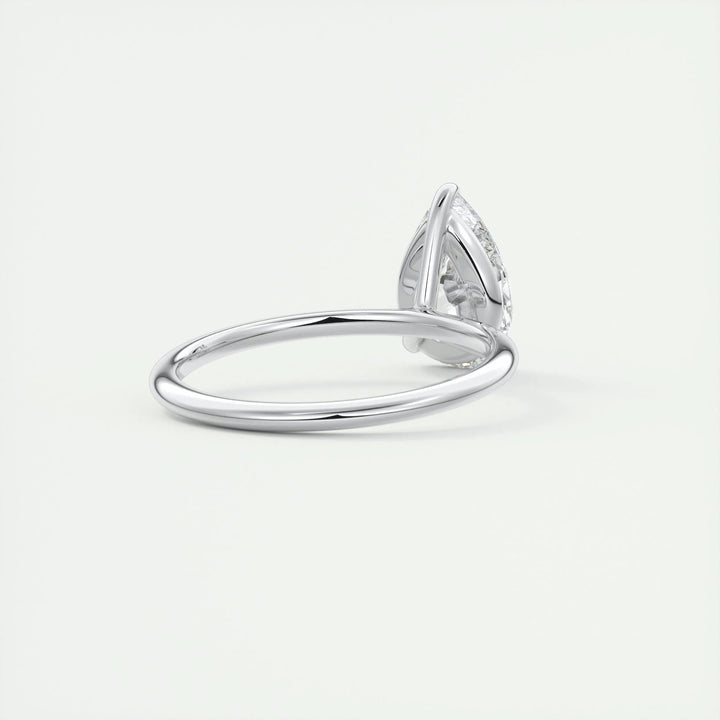 2ct Pear F - VS1 Lab Grown Diamond Solitaire Engagement Ring - Doozy Diamonds