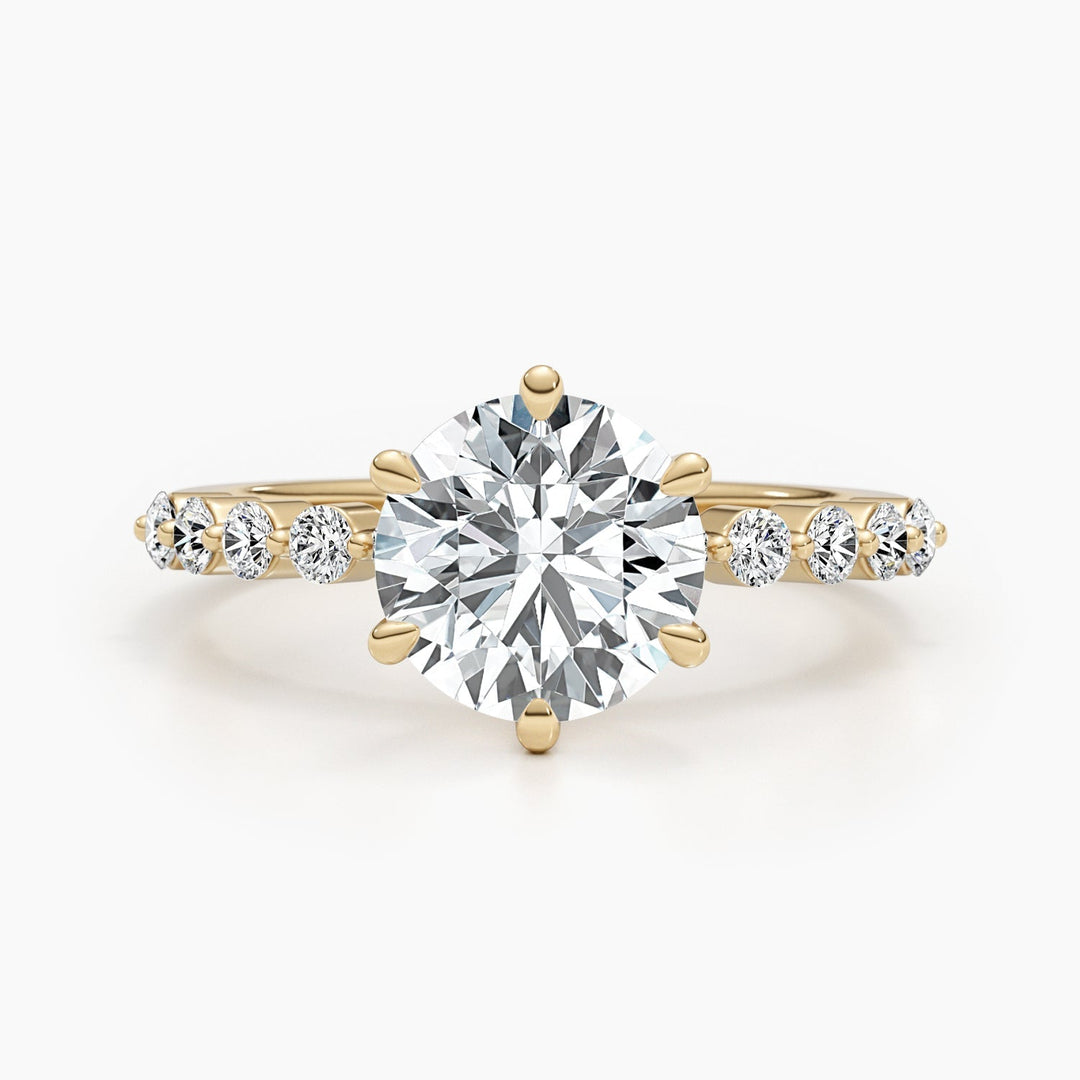 dazzling round diamond ring