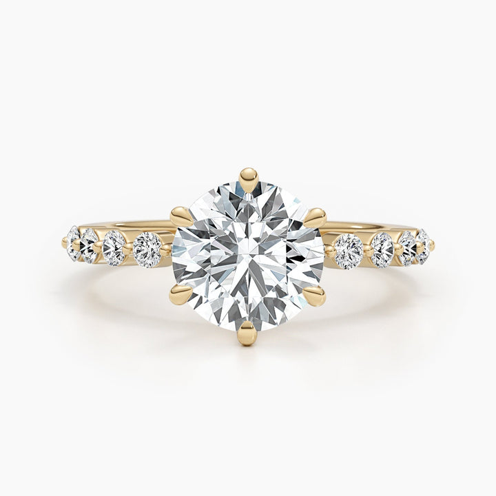 dazzling round diamond ring