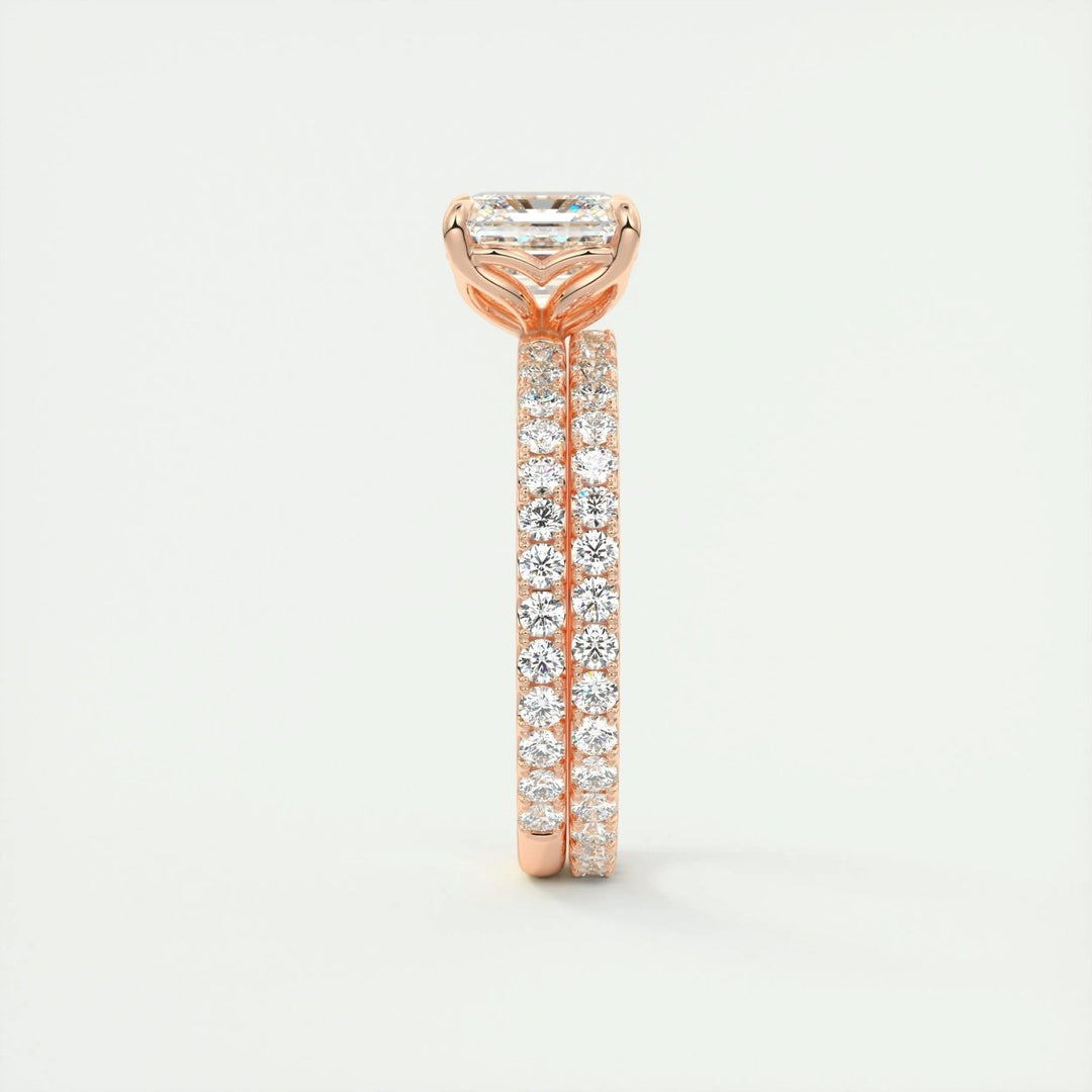 modern pave bridal ring, luxury