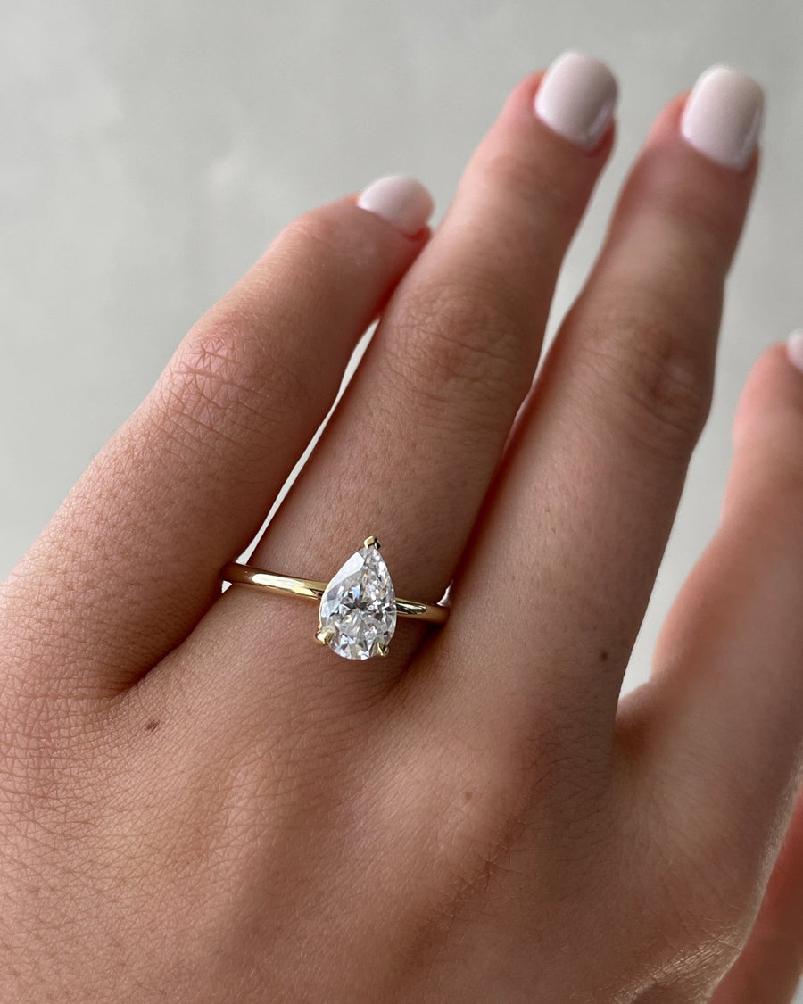 premium lab diamond engagement ring