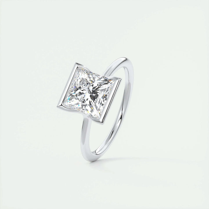 2ct Princess Cut Lab Grown Diamond Solitaire Engagement Ring - Doozy Diamonds