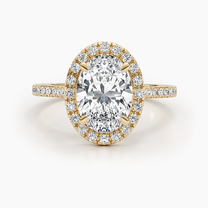handcrafted oval diamond ring