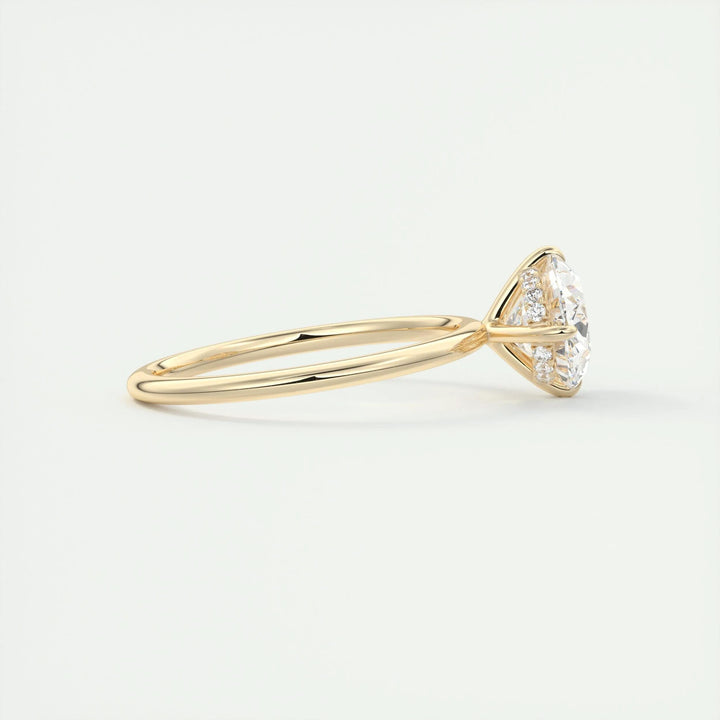 2ct Oval Hidden Halo F - VS1 Lab Grown Diamond Engagement Ring - Doozy Diamonds