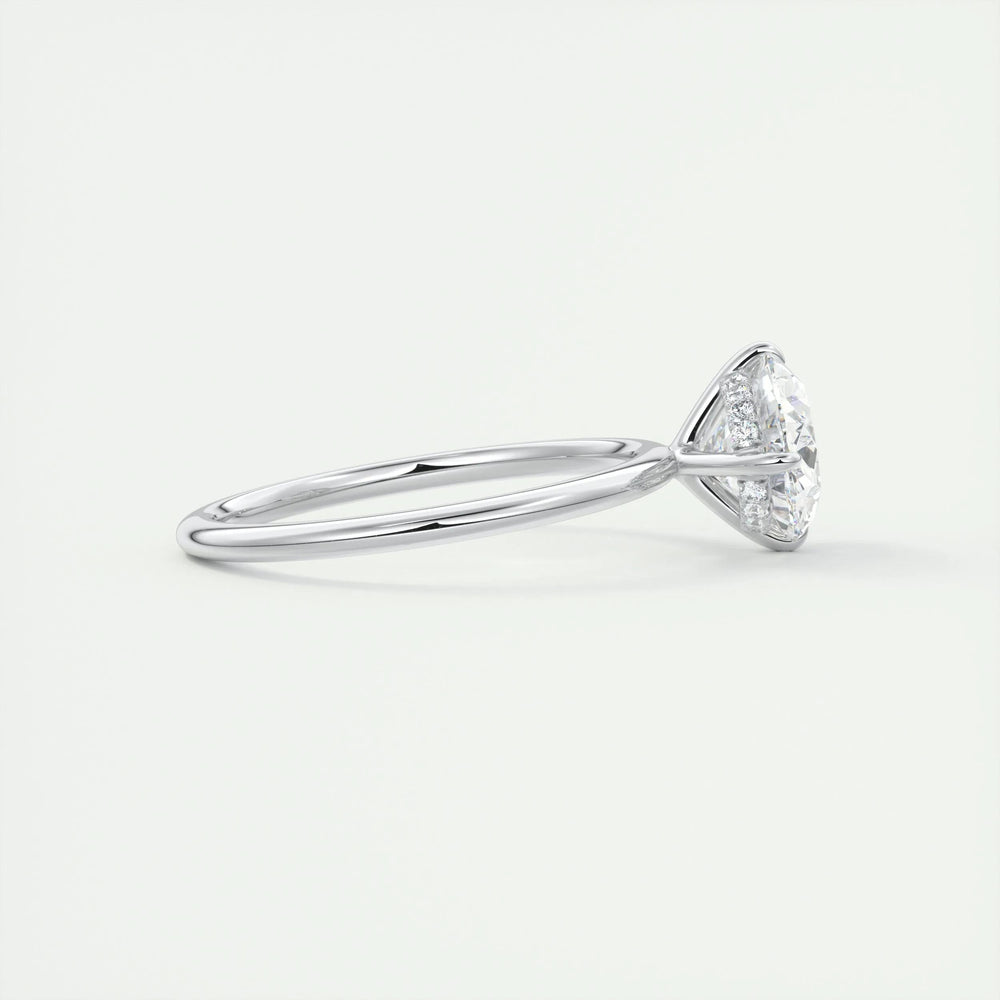 2ct Oval Hidden Halo F - VS1 Lab Grown Diamond Engagement Ring - Doozy Diamonds