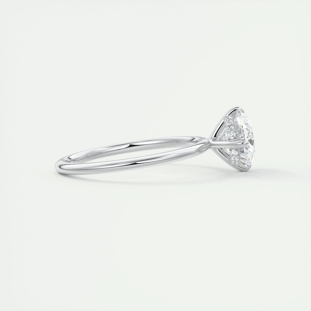 2ct Oval Hidden Halo F - VS1 Lab Grown Diamond Engagement Ring - Doozy Diamonds