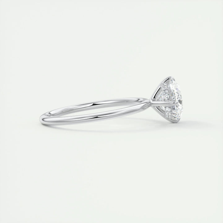 2ct Oval Hidden Halo F - VS1 Lab Grown Diamond Engagement Ring - Doozy Diamonds