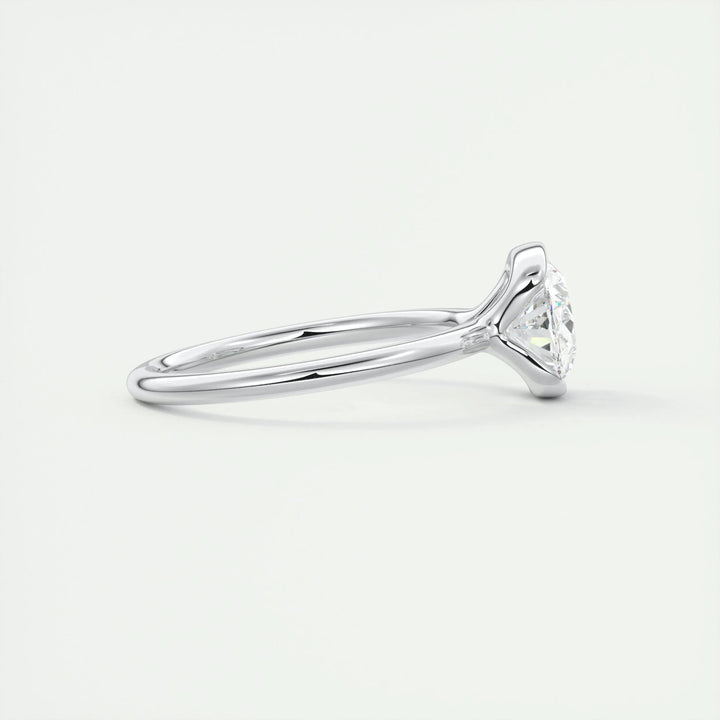2ct Oval Cut Unique Bezel Lab Grown Diamond Solitaire Engagement Ring - Doozy Diamonds