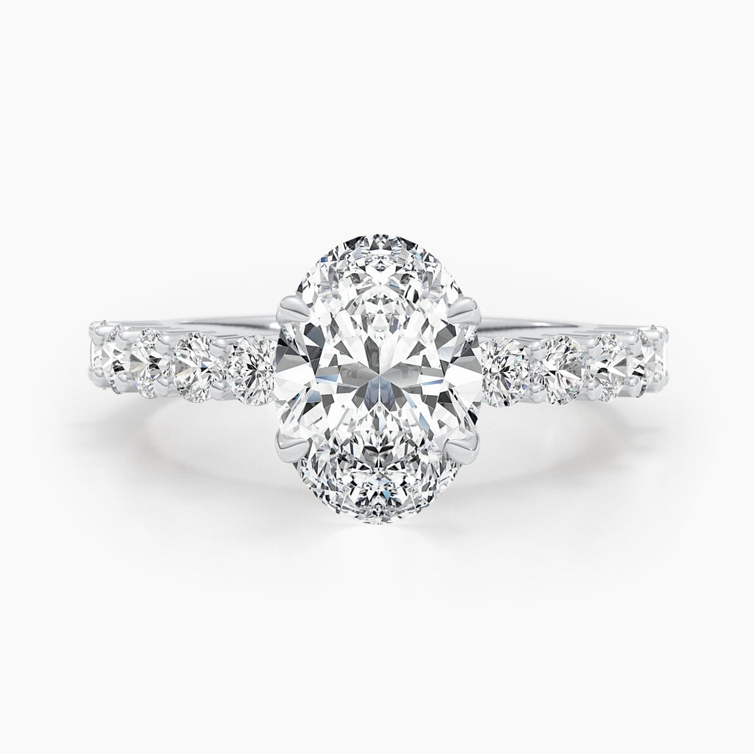 oval cut lab grown diamond ring,