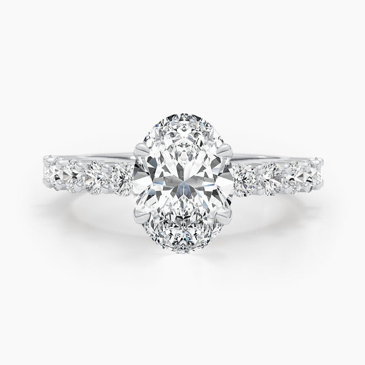 oval cut lab grown diamond ring,