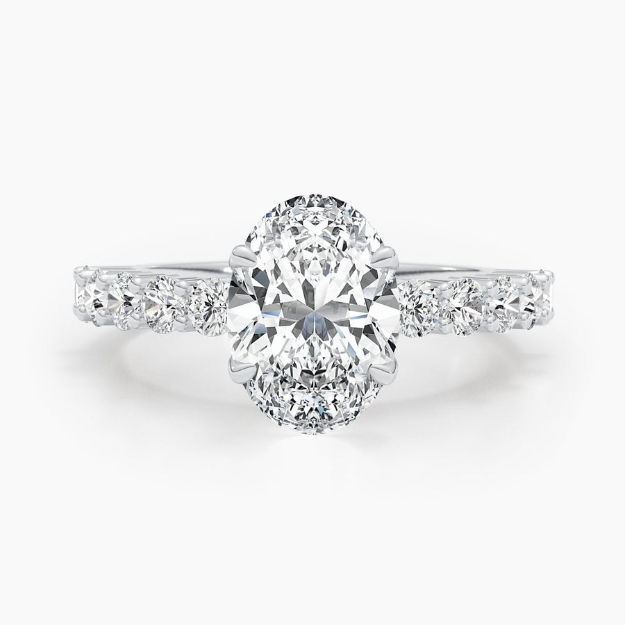 oval cut lab grown diamond ring,